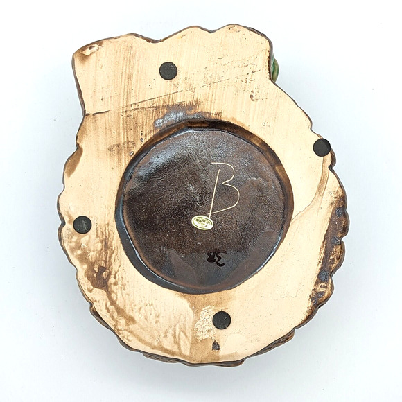 Vintage Majolica Lucky Elephant Planter Two Green Elephants Trunks Up China - Picture 12 of 12